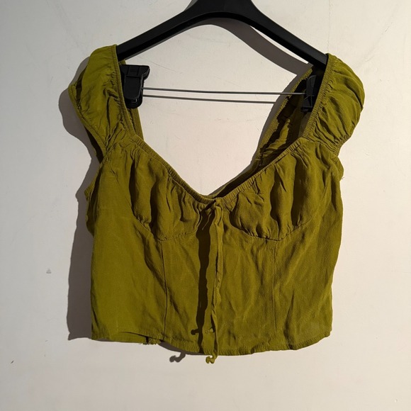 wild fable Tops - Wild Fable Medium Milkmaid Crop Top Smocked‎ Back Boho Goblin Fairy Cottagecore